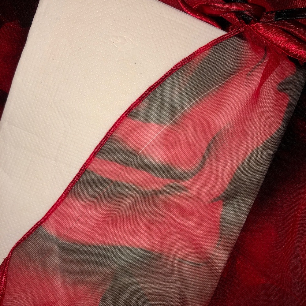 Intimates Pajamas Set Red Rose Sexy Sz Large Morgan Taylor - Picture 10 of 16